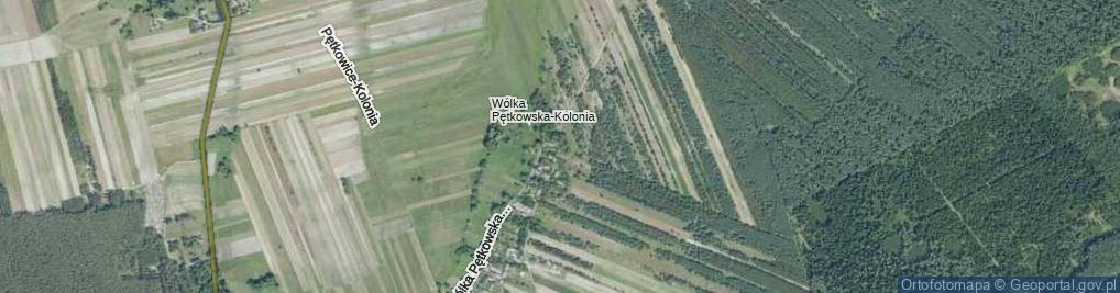 Zdjęcie satelitarne Wólka Pętkowska-Kolonia ul.